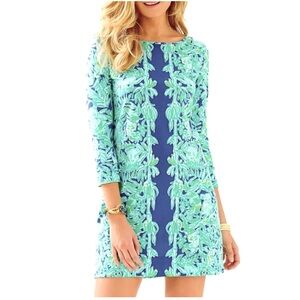 Lilly Pulitzer Marlowe T-Shirt Dress Koala of the Wild Dress Poolside Blue Small